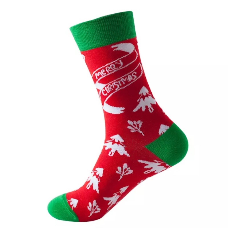 Women 5 Pairs EU36-40 High Quality Cotton christmas design holiday Socks